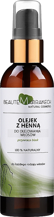 Olejek z henną do olejowania włosów - Beaute Marrakech Henna Natural Hair Oil — Zdjęcie N1