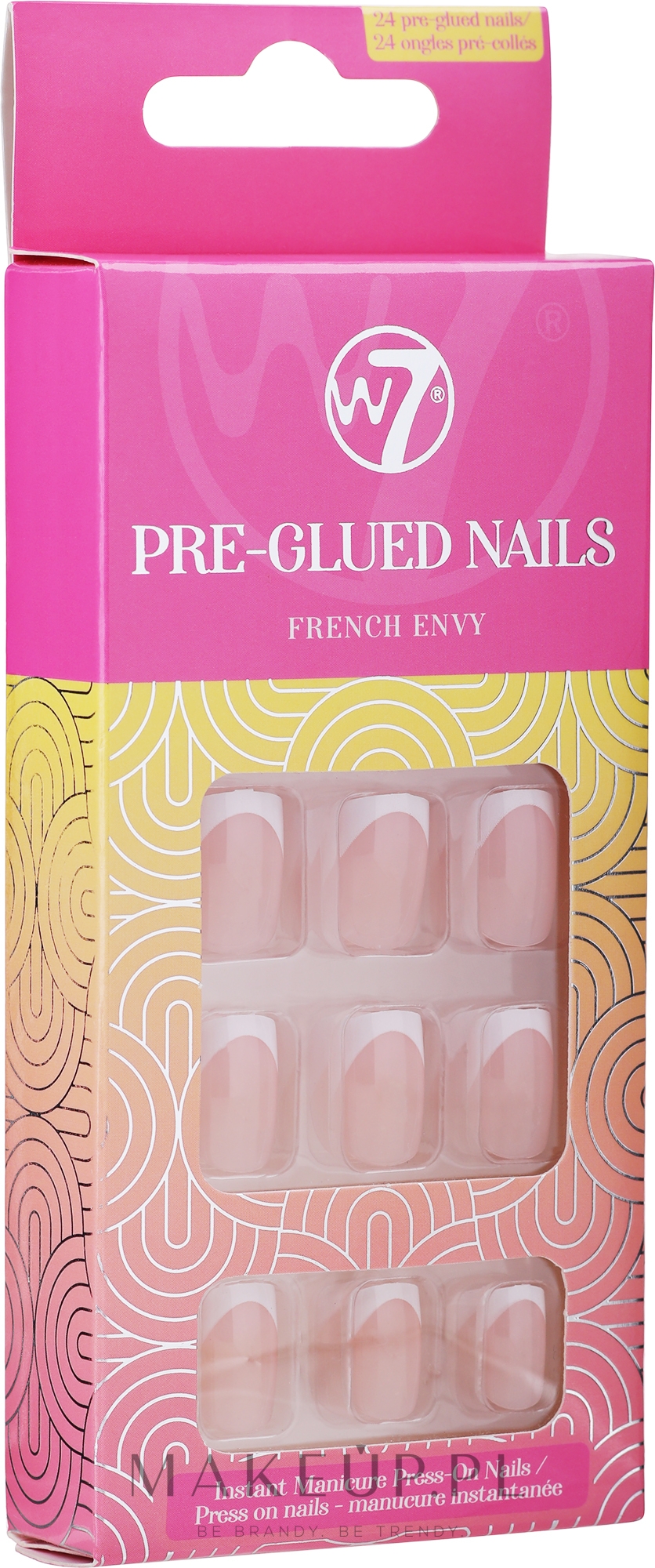 Zestaw sztucznych paznokci - W7 False Nails Pre-Glued Nails — Zdjęcie French Envy