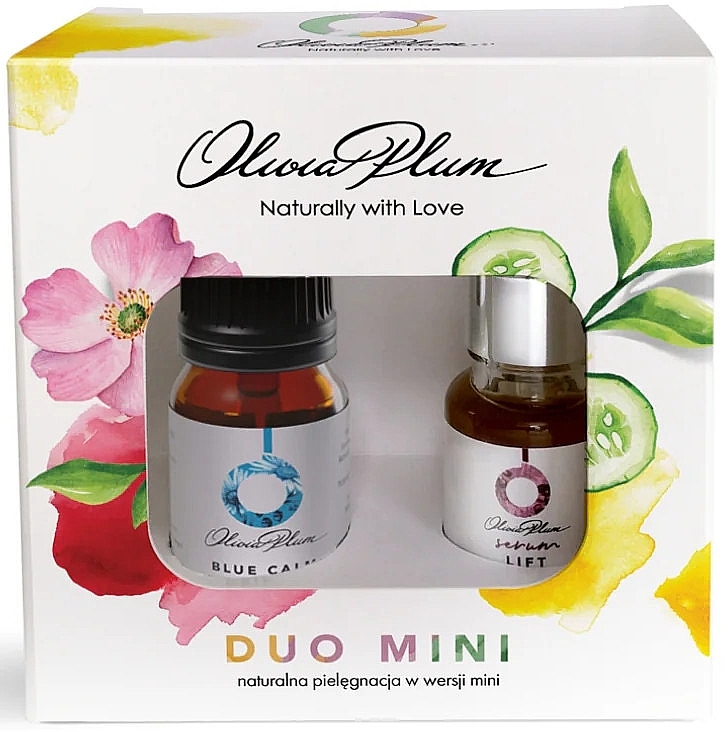 Zestaw - Olivia Plum Duo Mini Set (ser 15 ml + oil 10 ml) — Zdjęcie N1