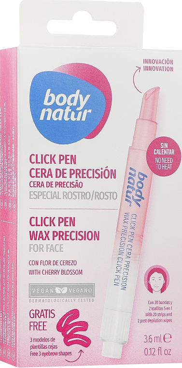 Wosk do depilacji twarzy z aplikatorem - Body Natur Professional Wax Click Pen — Zdjęcie N2