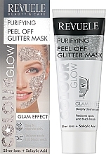 Oczyszczająca brokatowa maska peel-off do twarzy - Revuele Colour Glow Purifying Pell Off Glitter Mask — Zdjęcie N2