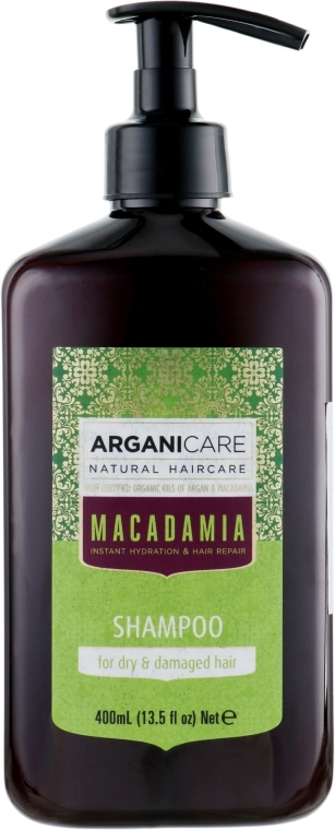 Szampon do suchych i zniszczonych włosów - Arganicare Macadamia Shampoo — Zdjęcie N1