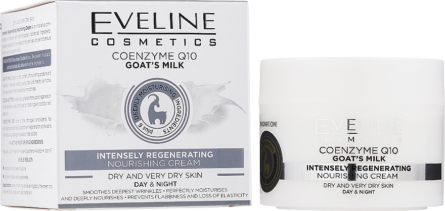 Odżywczy krem silnie regenerujący Koenzym Q10 i kozie mleko - Eveline Cosmetics  — Zdjęcie N2