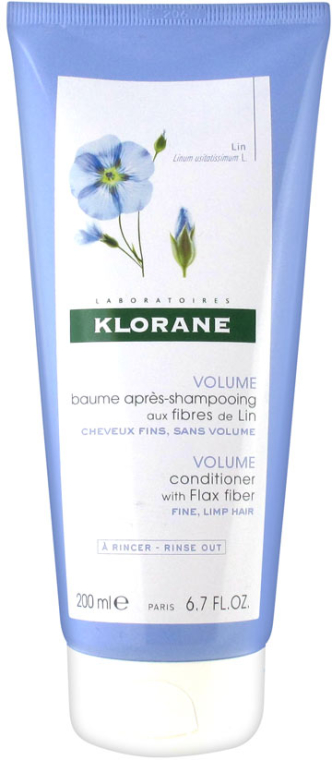 Odżywka z lnem nadająca włosom objętość - Klorane Volume Conditioner With Flax Fiber — Zdjęcie N1