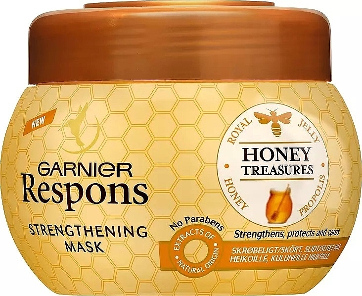 Wzmacniająca maska do włosów z miodem - Garnier Respons Honey Treasures Strengthening Mask — Zdjęcie N1