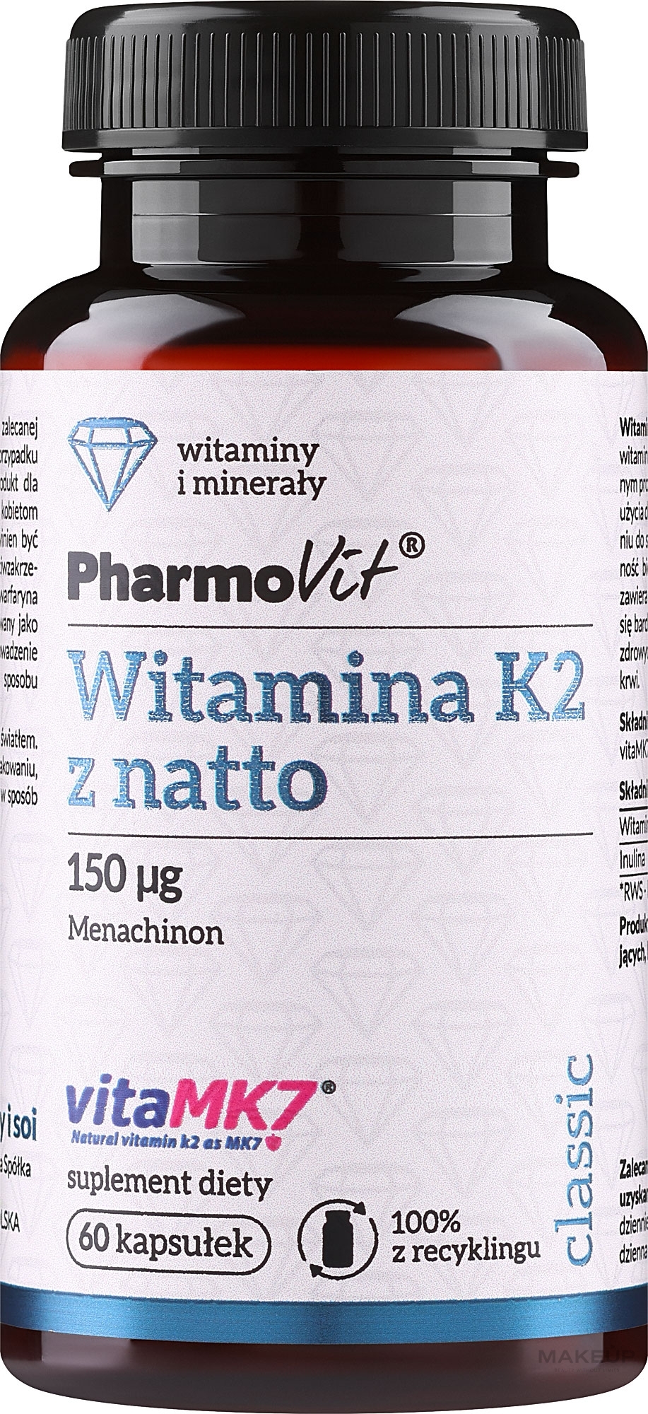 Suplement diety Witamina K2 - PharmoVit  — Zdjęcie 60 szt.