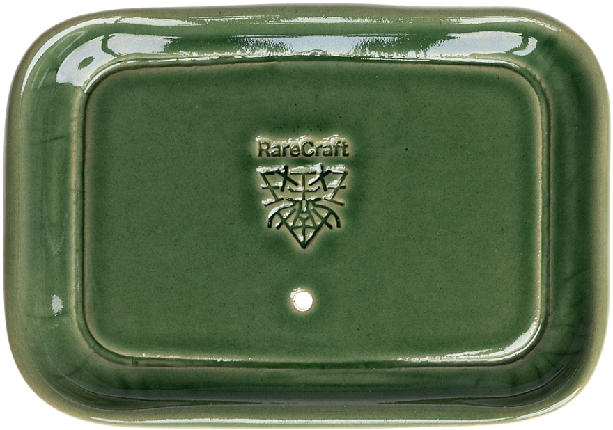 Ceramiczna mydelniczka, zielona - RareCraft Soap Dish Green — Zdjęcie N1