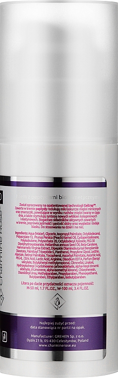 Krem z peptydami biomimetycznymi do twarzy - Charmine Rose Salon & SPA Professional Biomimetic Peptide Cream — Zdjęcie N5