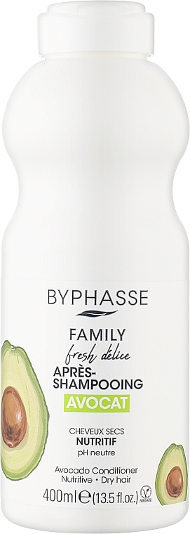Odżywka do włosów suchych z awokado - Byphasse Family Fresh Delice Conditioner 