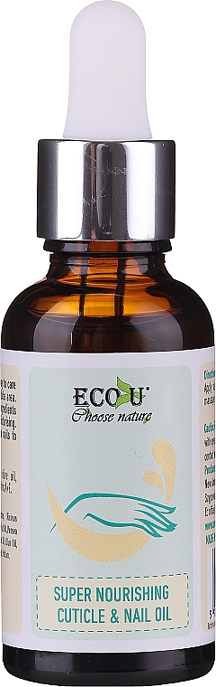 Superodżywczy olejek do skórek i paznokci - Eco U Super Nourishing Cuticle & Nail Oil — Zdjęcie N1