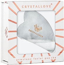 Płytka do masażu twarzy gua sha ze stali nierdzewnej - Crystallove Cryo Ice Gua Sha — Zdjęcie N3