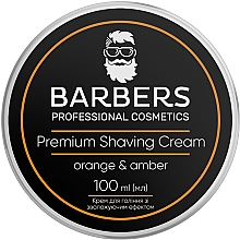 Kup Nawilżający krem do golenia - Barbers Premium Shaving Cream Orange-Amber