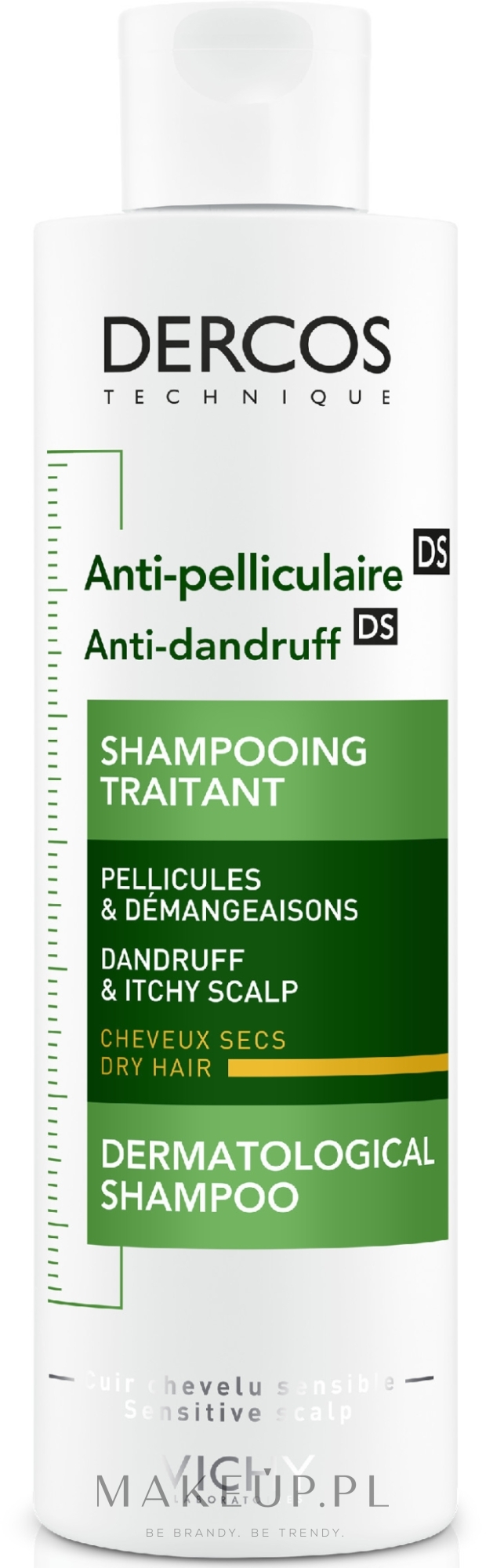 Przeciwłupieżowy szampon z dwusiarczkiem selenu do włosów suchych - Vichy Dercos Anti-Dandruff Treatment Shampoo — Zdjęcie 200 ml