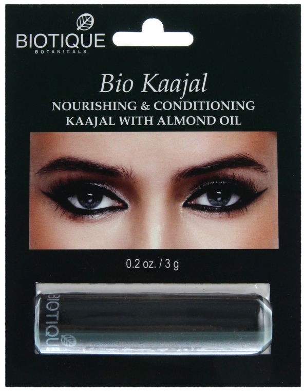 Odżywczy eyeliner z olejem migdałowym - Biotique Bio Kaajal Nourishing&Conditioning Eye Liner