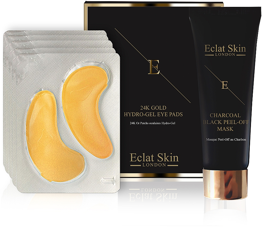 Zestaw - Eclat Skin London 24k Gold (mask/50ml + eye/pads/5x2pcs) — Zdjęcie N1