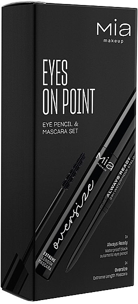 Zestaw (eyeliner 6 g + mascara 10 g) - Mia Makeup Eyes On Point — Zdjęcie N1