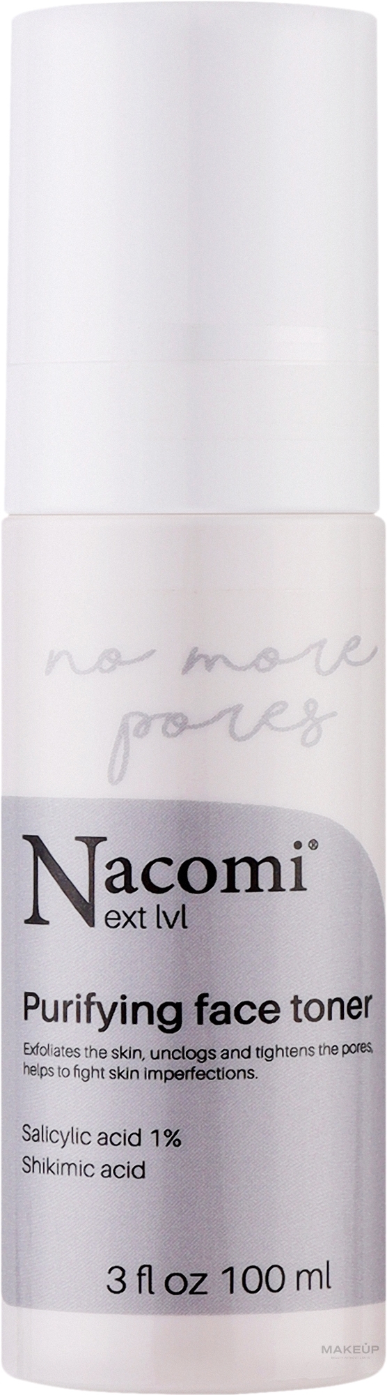 Tonik oczyszczający pory - Nacomi Next Level Purifying Face Toner — Zdjęcie 100 ml