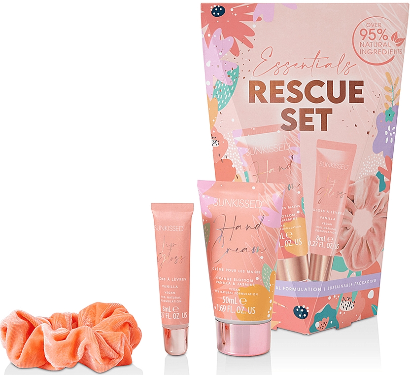 Zestaw - Sunkissed Essentials Rescue Gift Set (h/cr/50ml + l/gloss/8ml + hair band)  — Zdjęcie N1