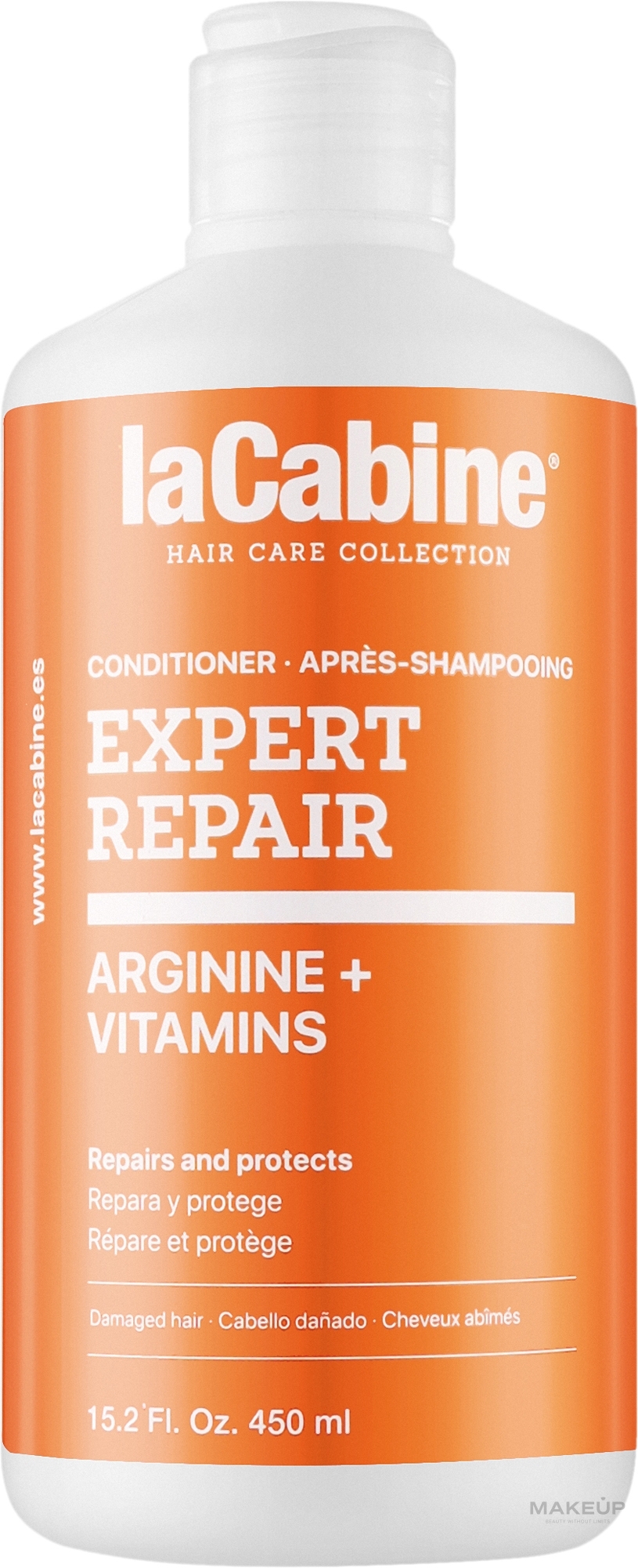 Odżywka regenerująca do zniszczonych włosów z argininą i witaminami - La Cabine Expert Repair Arginine + Vitamins Conditioner — Zdjęcie 450 ml