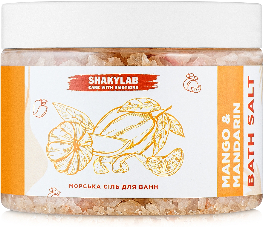 Sól do kąpieli, Mango i mandarynka - SHAKYLAB Natural Bath Salt