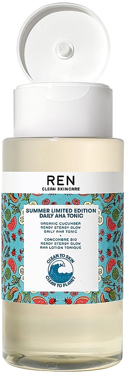 100% naturalny tonik do twarzy - Ren Summer Limited Edition Daily AHA Tonic — Zdjęcie N2
