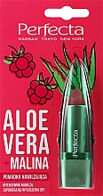Nawilżająca pomadka do ust Aloes i malina - Perfecta Aloe Vera + Raspberry — Zdjęcie N1