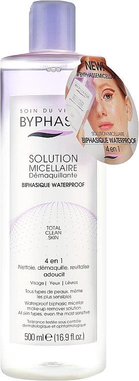 Płyn micelarny do demakijażu wodoodpornego - Byphasse Waterproof Make-up Remover Micellar Solution
