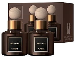 Kup Zestaw dyfuzorów zapachowych do samochodu - Kundal Perfume Car Diffuser White Musk (car/dif/2x75ml)