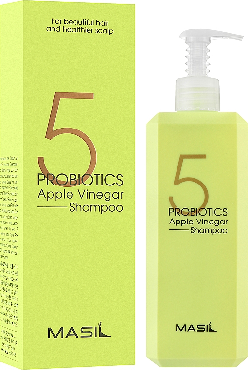 Łagodny szampon bezsiarczanowy z probiotykami i octem jabłkowym - Masil 5 Probiotics Apple Vinegar Shampoo — Zdjęcie N8