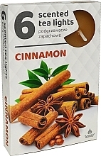 Podgrzewacze zapachowe tealight Cynamon, 6 szt. - Admit Scented Tea Light Cinnamon — Zdjęcie N1