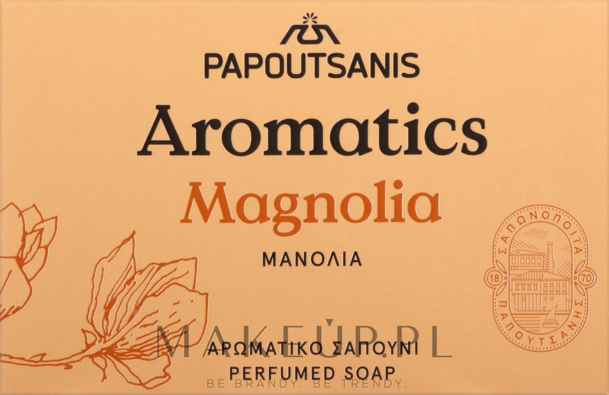 Mydło perfumowane Magnolia - Papoutsanis Aromatics Bar Soap — Zdjęcie 100 g