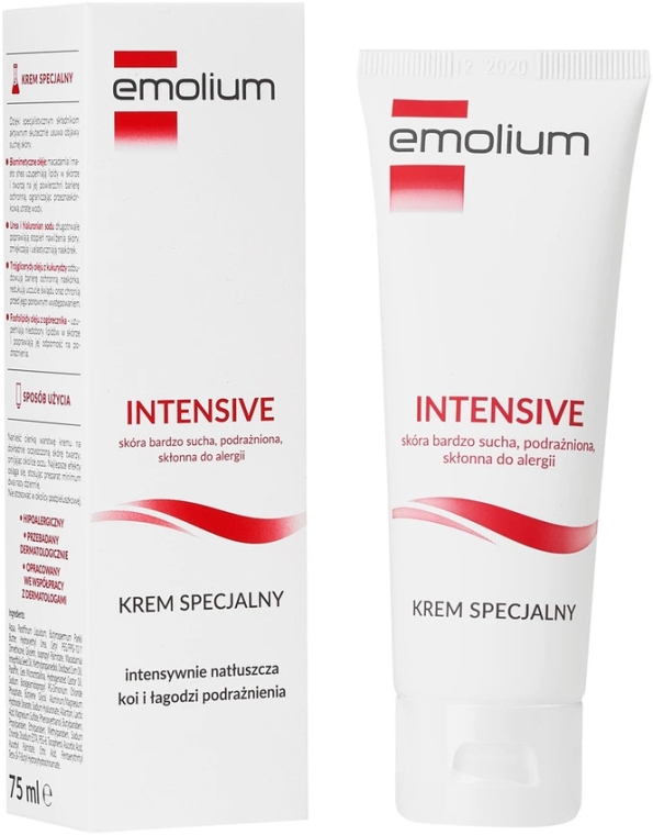 Specjalny krem do skóry bardzo suchej, podrażnionej i skłonnej do alergii - Emolium Intensive