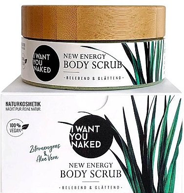 Peeling do ciała Lemon Grass & Aloe Vera - I Want You Naked New Energy Body Scrub — Zdjęcie N1