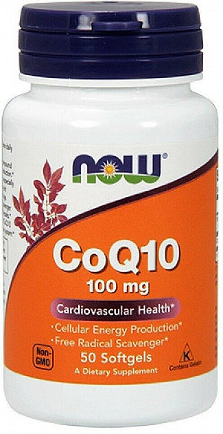 Koenzym Q10, 100 mg, 50 kapsułek żelatynowych - Now Foods CoQ10 — Zdjęcie N1