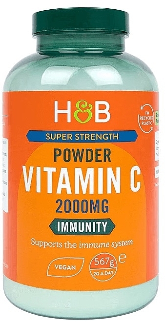 Suplement diety Czysta witamina C w proszku - Holland & Barrett Vitamin C Powder 2000mg — Zdjęcie N1