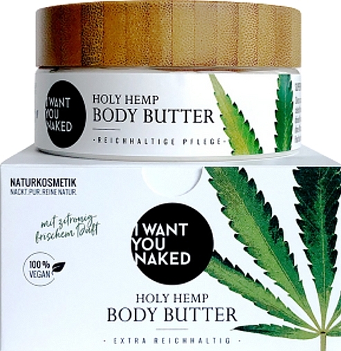 Masło do ciała Seed Oil & Vitamin E - I Want You Naked Hold Hemp Body Butter — Zdjęcie N1