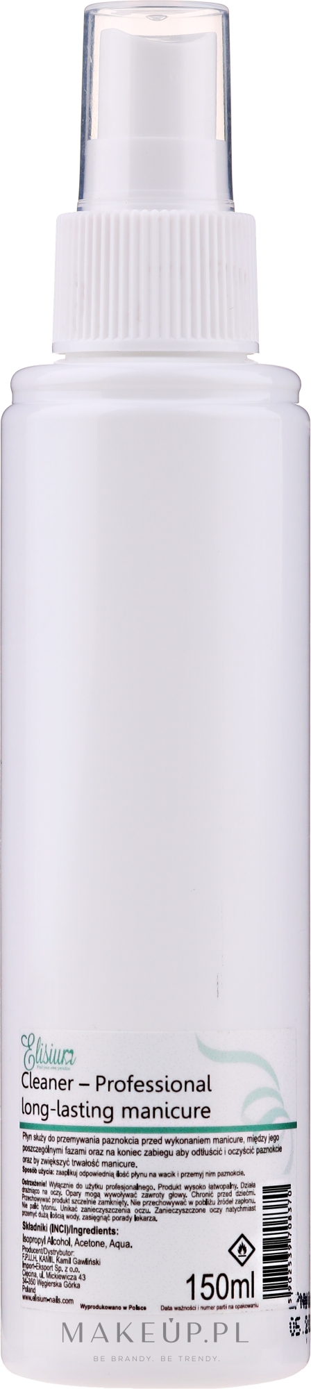 Płyn do usuwania lepkiej warstwy dyspersyjnej - Elisium Cleaner Professional — Zdjęcie 150 ml