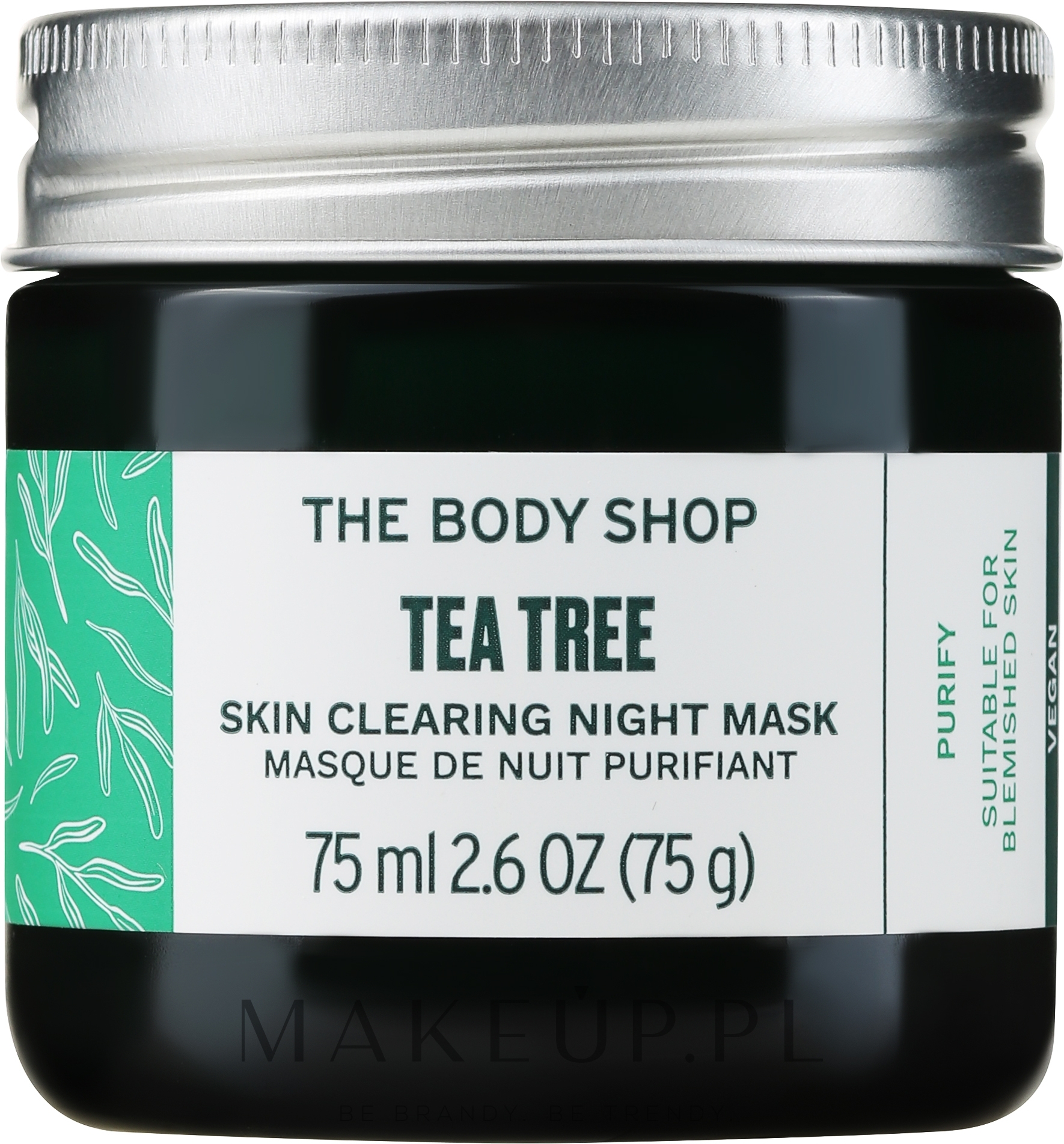 Maska na noc do twarzy przeciw niedoskonałościom Drzewo herbaciane - The Body Shop Tea Tree Anti-Imperfection Night Mask — Zdjęcie 75 ml