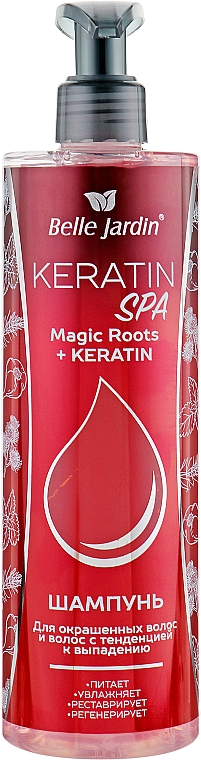 Szampon do włosów farbowanych przeciw wypadaniu włosów - Belle Jardin Keratin SPA Magic Roots + Keratin