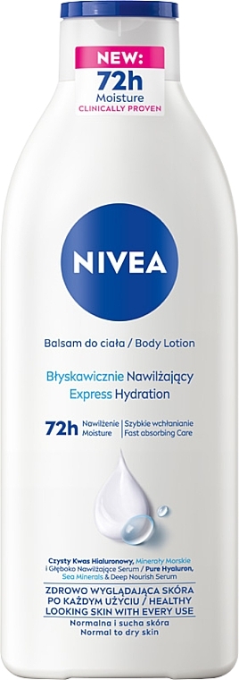 Błyskawicznie nawilżający balsam do ciała - NIVEA Express Hydration Body Lotion — Zdjęcie N1