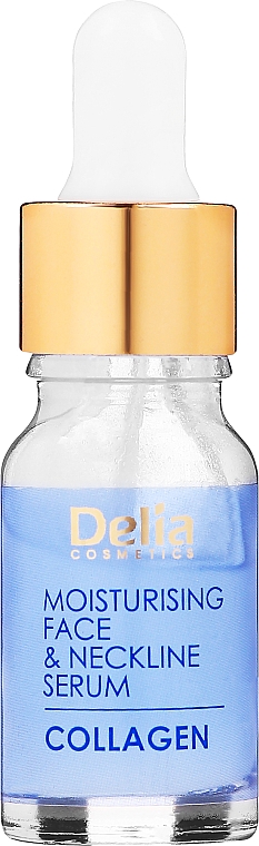 Przeciwzmarszczkowe serum nawilżające do twarzy i szyi - Delia Collagen