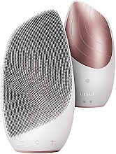 Soniczna szczoteczka do twarzy - Geske Sonic Thermo Facial Brush 6 In 1 White Rose Gold — Zdjęcie N1