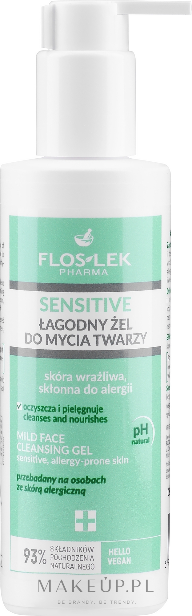 Łagodny żel do mycia twarzy - Floslek Sensetive Skin Face Cleansing Gel — Zdjęcie 175 ml