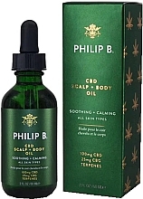 PRZECENA! Olejek CBD do skóry głowy i ciała - Philip B CBD Scalp + Body Oil * — Zdjęcie N2