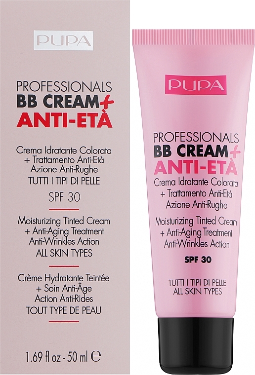 Przeciwstarzeniowy krem BB - Pupa Professionals BB Cream + Anti-Eta SPF 30 — Zdjęcie N2