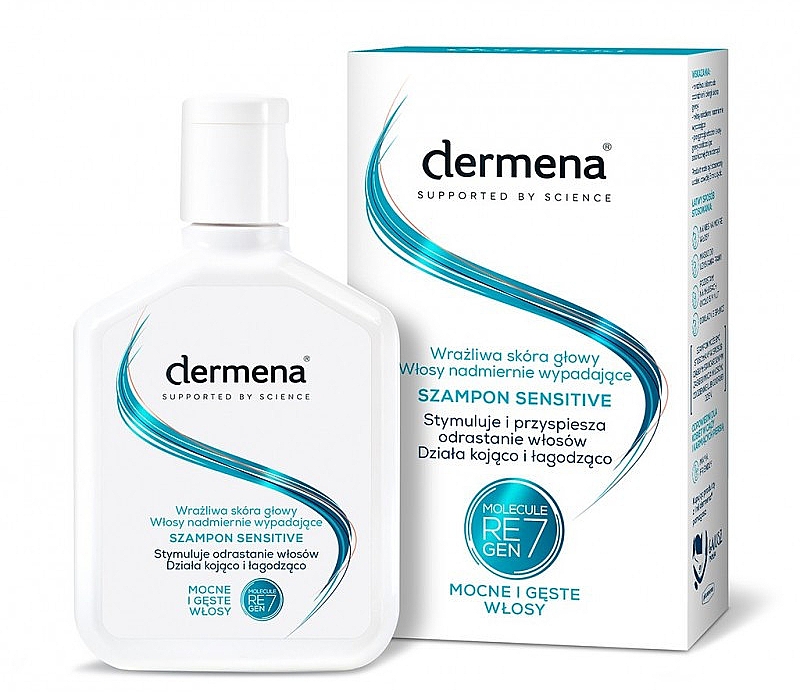 Łagodzący szampon stymulujący odrastanie włosów - Dermena Hair Care Sensitive Shampoo — Zdjęcie N1