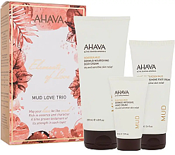 Kup PRZECENA! Zestaw - Ahava Elements Of Love Mud Love Trio (h/cr/40ml + f/cr/100ml + b/cr/200ml) *