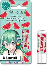 Balsam do ust Arbuz - 4Organic #Kawaii Watermelon Lip Balm — Zdjęcie N1