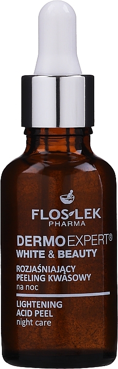 PRZECENA! Rozjaśniający peeling kwasowy na noc - Floslek Dermo Expert White & Beauty Lightening Acid Peel * — Zdjęcie N1