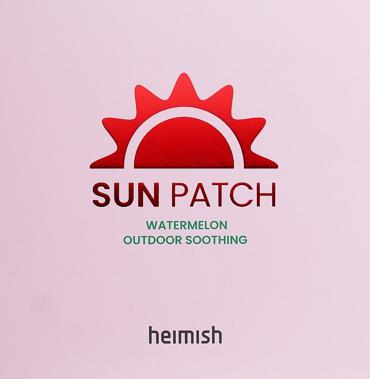 Nawilżające plastry chroniące przed szkodliwym promieniowaniem UV - Heimish Watermelon Outdoor Soothing Sun Patch  — Zdjęcie N2